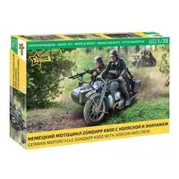Model Kit military 3717 - Zuendapp K800 Motorcycle s postranním vozíkem (1:35)