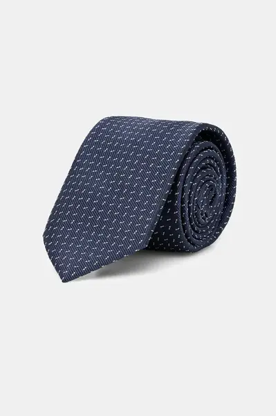 Kravata s hedvábím Calvin Klein vínová barva, CK2111E004