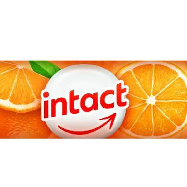 Intact Hroznový cukr s vitaminem C pomeranč rolička 40 g