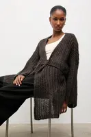 Kardigan s příměsí vlny Answear.LAB hnědá barva