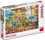Puzzle Malířský ateliér 2000 dílků - -