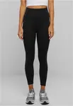 Women's high-waisted jersey leggings black