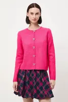 Kardigan s příměsí vlny Medicine dámský, růžová barva