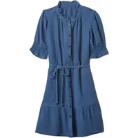 GAP BELTED GAUZE Dámská mikina, modrá, velikost