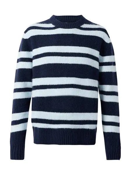 JACK & JONES Sveter 'JORYORK OLLIE'  modrá / biela