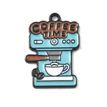 Coffee Theme Alloy Enamel Pendants