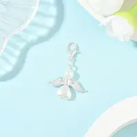 Plastic Pearl Heart Angel Pendant Decorations