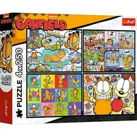 Trefl Puzzle 4x250 Garfield nemá rád pondělky