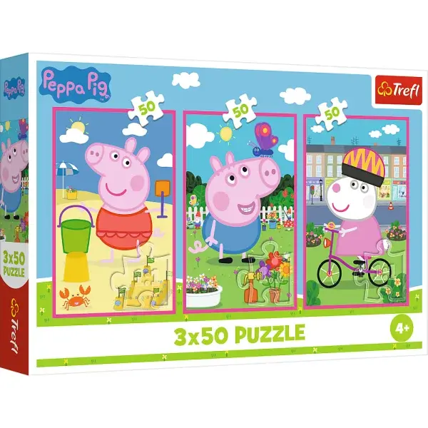 Trefl Puzzle 3x50 Prasátko Peppa / Síla přátelství
