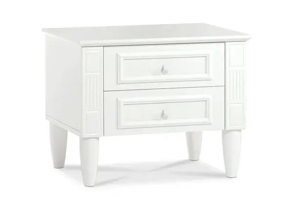 Nočný stolík so zásuvkami lexi - biela