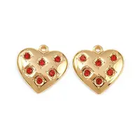 304 Stainless Steel Rhinstone Pendants