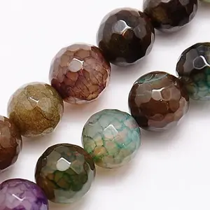 Natural Crackle Agate Beads Strands