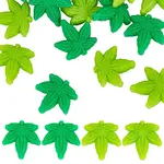 24Pcs 2 Colors Maple Leaf Silicone Focal Beads