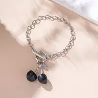 Cherry Zinc Alloy Charm Bracelets