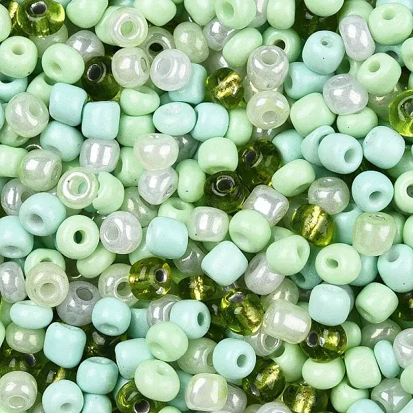 Opaque & Transparent Inside Colours 6/0 Glass Seed Beads