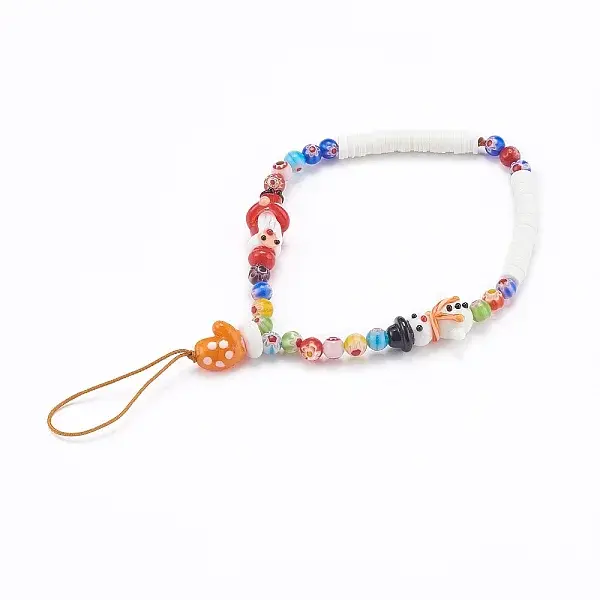 Handmade Lampwork Beaded Mobile Straps for Christmas