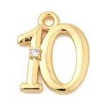 Brass Micro Pave Cubic Zirconia Charms