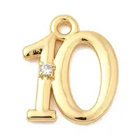 Brass Micro Pave Cubic Zirconia Charms