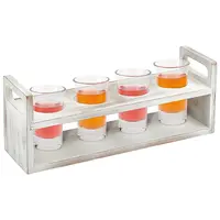 4-Hole Pinewood Wine Glass Organizer Holder