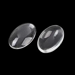 Transparent Oval Glass Cabochons