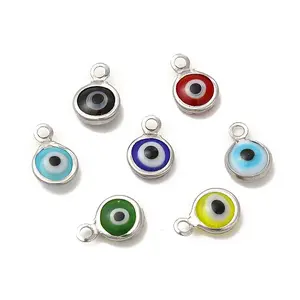 304 Stainless Steel with Glass Enamel Charms
