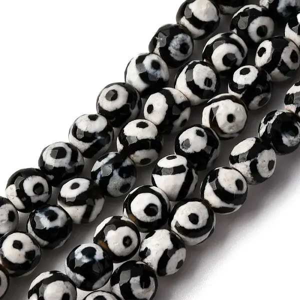 Tibetan Style 3-Eye dZi Beads
