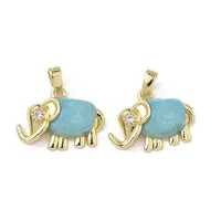 Brass Micro Pave Cubic Zirconia Pendants