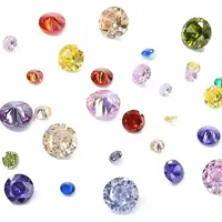 50Pcs 5 Colors Cubic Zirconia Cabochons