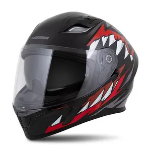 Moto přilba Cassida Orbit StriX červená/šedá/bílá/černá XS (53-54)