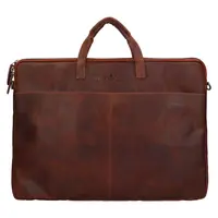 Pánska kožená taška na notebook Greenwood Malony - hnedá