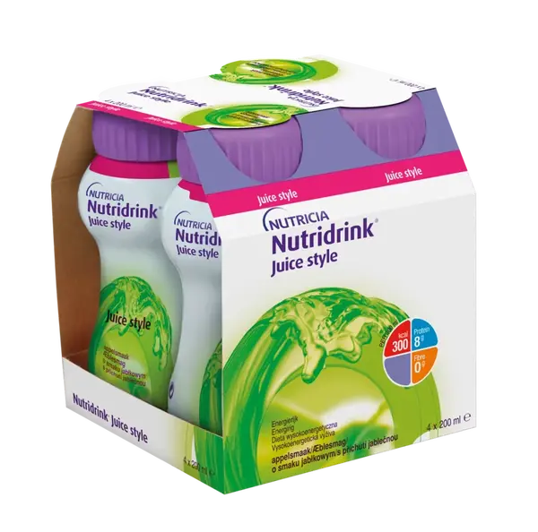 Nutridrink Juice style s příchutí jablečnou 4x200 ml
