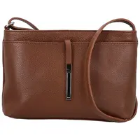 Dámská kožená crossbody kabelka hnědá - Delami Vera Pelle Finni