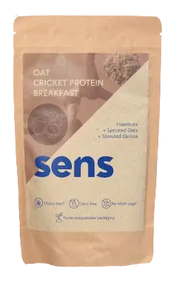 SENS Proteinová kaše snídaně s cvrččí moukou - Lískové ořechy 400 g