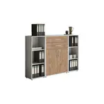 MID.YOU SKŘÍŇ NA ŠANONY, šedá, barvy dubu, 172,6/113,6/33 cm