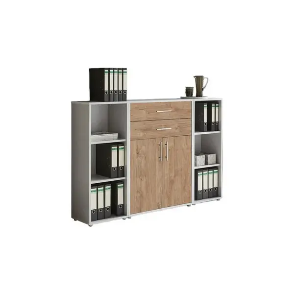 MID.YOU SKŘÍŇ NA ŠANONY, šedá, barvy dubu, 172,6/113,6/33 cm