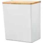 tesa Úložný box Baboo s vekom veľ. L, matná biela/bambus, 210 x 182 x 102 mm
