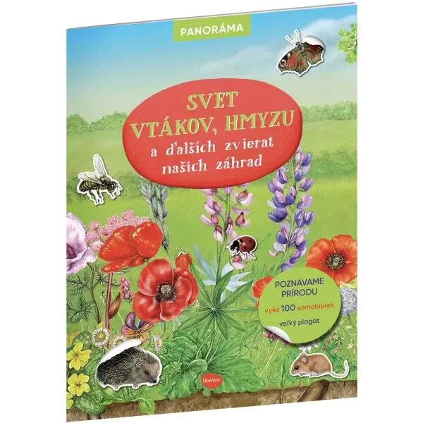 ELLA & MAX SVET VTÁKOV, HMYZU A ĎALŠÍCH ZVIERAT NAŠICH ZÁHRAD Kniha s plagátom a samolepkami, mix, veľkosť