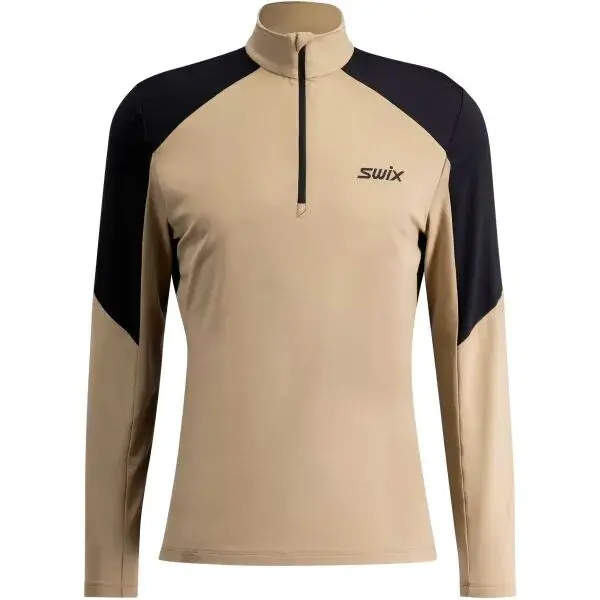 Swix INFINITY LIGHT HALF ZIP M Pánska funkčná mikina, béžová, veľkosť