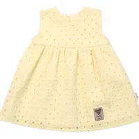 Baby Nellys Lehké Handmade šatičky Madeira, žluté, vel. 104 vel.  104