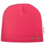 Baby Nellys Žebrovaná čepice Hvězdičky - korálová. vel. 80/86