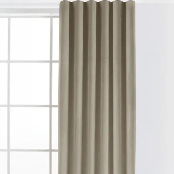 Sametový závěs FILUMI tmavě béžový 140 x 250 cm