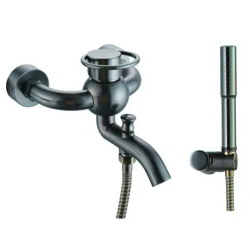 Vaňová batéria WF Industrial so sprchovacím setom 150 mm olejom pogumovaný bronz SIKOBWFS223