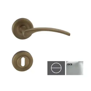 Kľučka Naturel LAURA2-R,cr brúsený,WC LAURA2ROCSWC