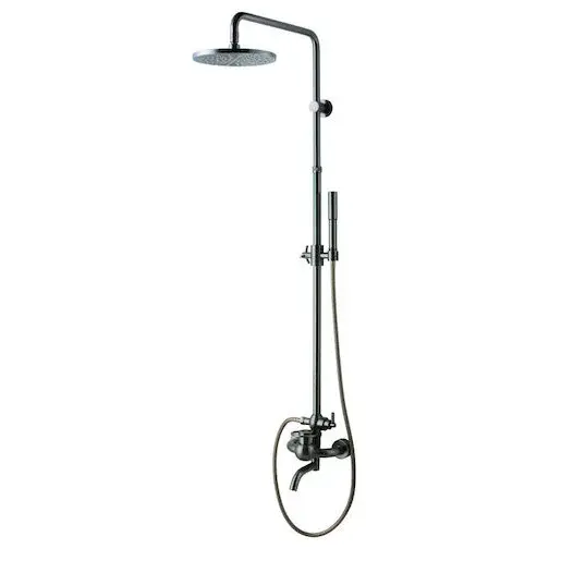 Sprchový systém WF Industrial s pákovou batériou olejom pogumovaný bronz SIKOBWFSVS