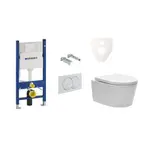 Cenovo zvýhodnený závesný WC set Geberit do ľahkých stien / predstenová montáž + WC SAT Brevis SIKOGES5W0