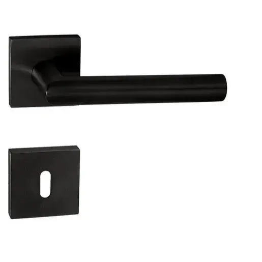 Kľučka Naturel Favorit čierna matná, hranatá rozeta BB kľúč FAVORITHRBS