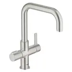 Drezová batéria GROHE Red Duo  s otočným ramienkom supersteel 30097DC0