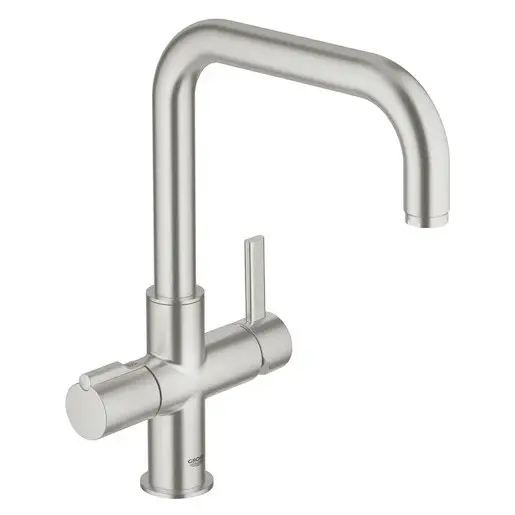 Drezová batéria GROHE Red Duo  s otočným ramienkom supersteel 30097DC0