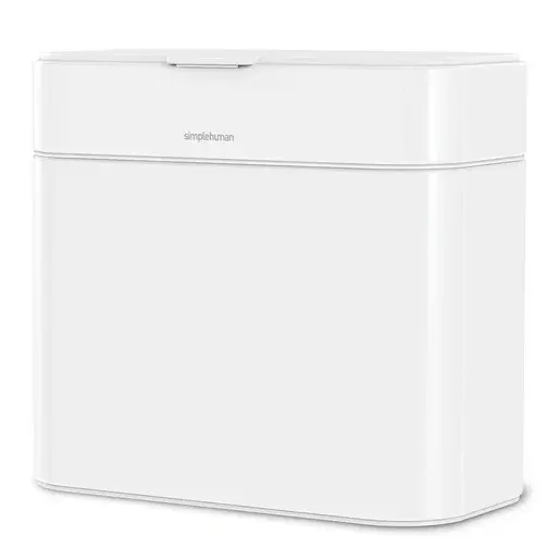 Odpadkový kôš Simplehuman na kompostovateľný odpad z kuchyne - 4l, biela oceľ SHCW1648