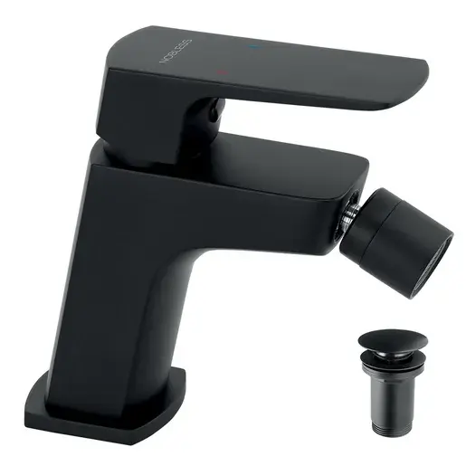 Novaservis Nobless EGO bidetová batéria s výpusťou čierna 43011,5 43011.5